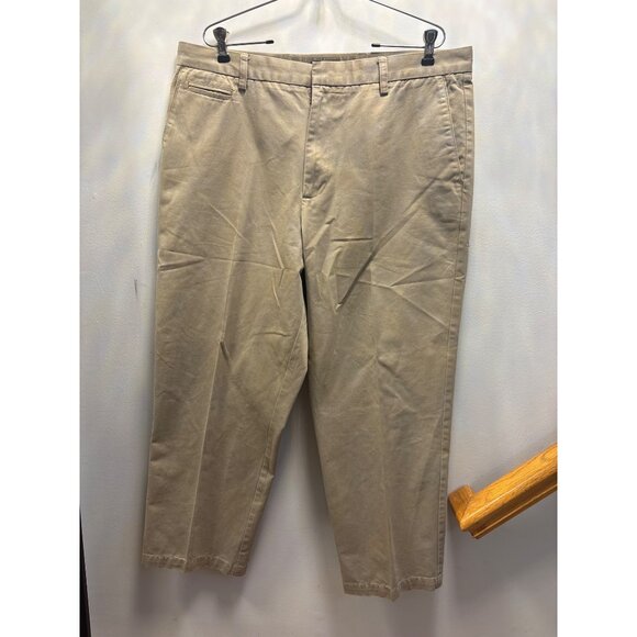 Dockers Khaki Chino Pants 38x31 Slim Fit Flat Front Cotton Blend Classic Style - Picture 1 of 12